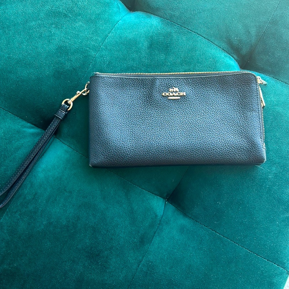 Coach leather wristlet